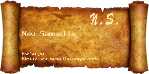 Neu Samuella névjegykártya